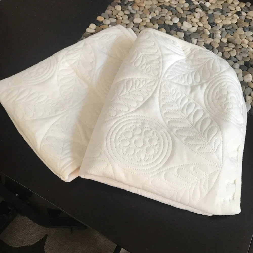 2 Pillow Set MATELASSE Pillowcase Shams Standard Cases white 2PC Set Bedroom bed